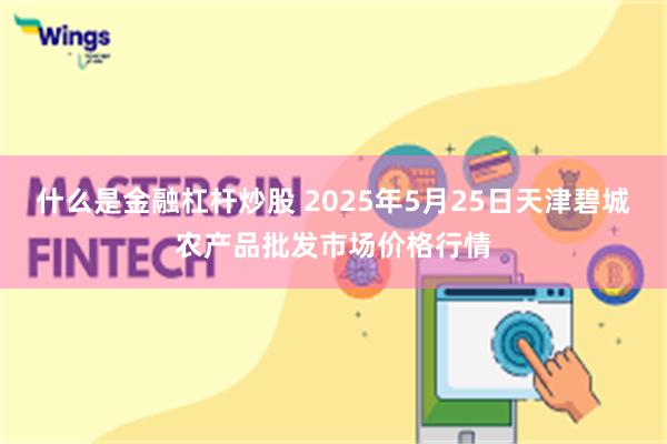 什么是金融杠杆炒股 2025年5月25日天津碧城农产品批发市场价格行情